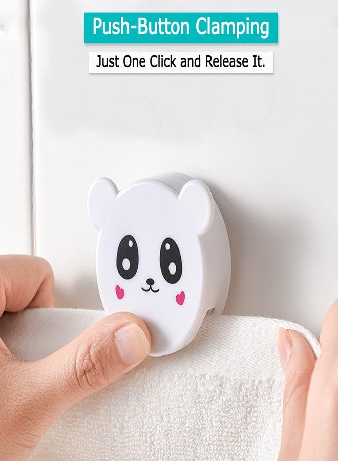 Leeonz 2 Pieces Kitchen Towel Hooks, Premium Round Adhesive Towel Holder Wall Mount Hook Dish Towel Holder for Bathroom, Kitchen and Home, No Drilling Required (Color May Vary) - Image 2